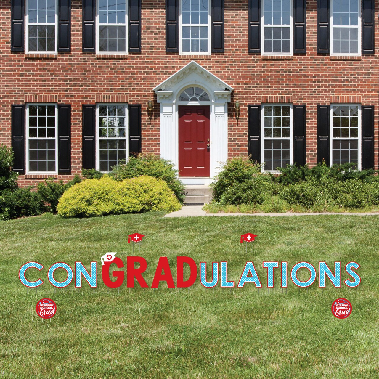 Big Dot of Happiness Nurse Graduation - Yard Sign Outdoor Lawn Decorations - Graduation Party Yard Signs - ConGRADulations